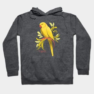 Yellow Indian Ringneck Parrot Hoodie